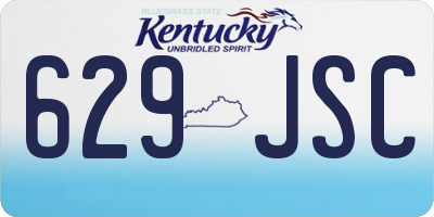 KY license plate 629JSC