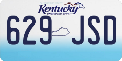 KY license plate 629JSD