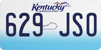 KY license plate 629JSO