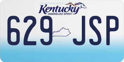 KY license plate 629JSP