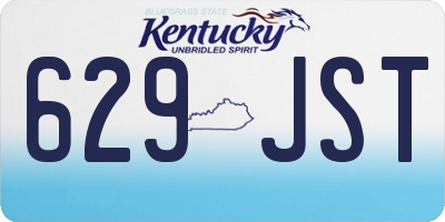 KY license plate 629JST