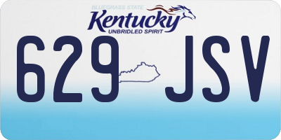KY license plate 629JSV