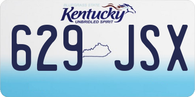 KY license plate 629JSX