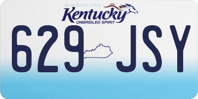 KY license plate 629JSY
