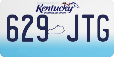 KY license plate 629JTG