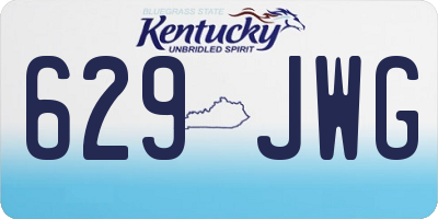 KY license plate 629JWG