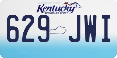 KY license plate 629JWI