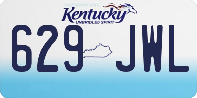 KY license plate 629JWL