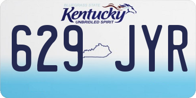 KY license plate 629JYR