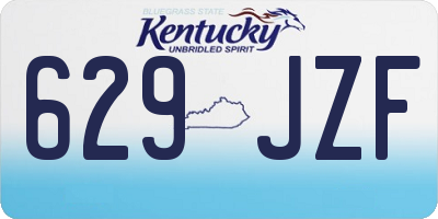 KY license plate 629JZF