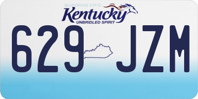 KY license plate 629JZM