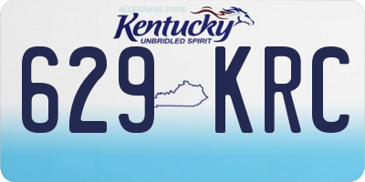 KY license plate 629KRC