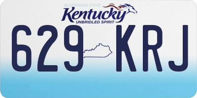 KY license plate 629KRJ