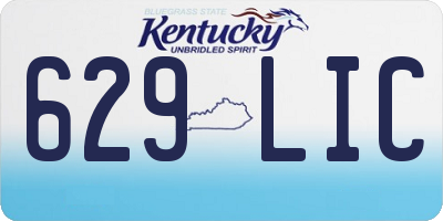 KY license plate 629LIC