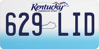 KY license plate 629LID
