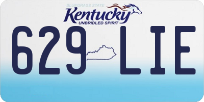 KY license plate 629LIE