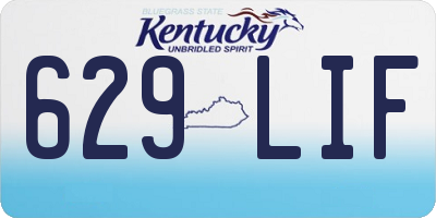 KY license plate 629LIF