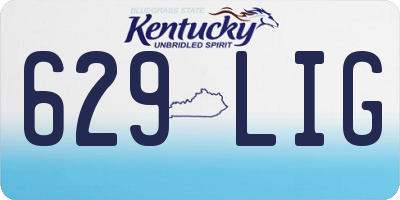 KY license plate 629LIG