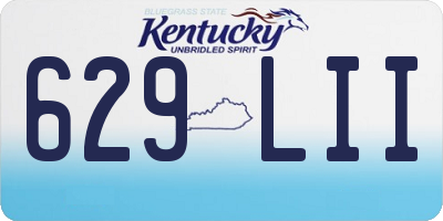 KY license plate 629LII