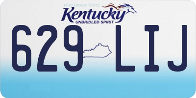 KY license plate 629LIJ