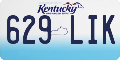 KY license plate 629LIK