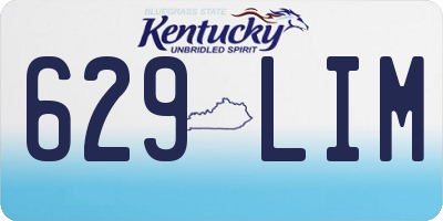 KY license plate 629LIM