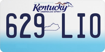 KY license plate 629LIO