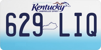 KY license plate 629LIQ