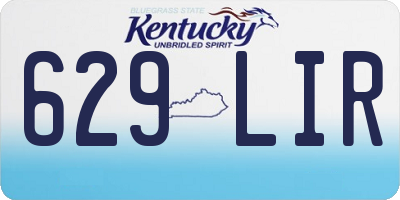 KY license plate 629LIR
