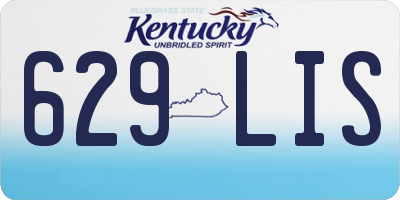 KY license plate 629LIS