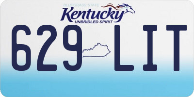 KY license plate 629LIT