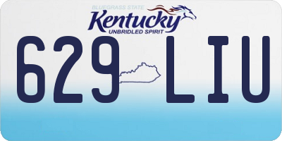 KY license plate 629LIU