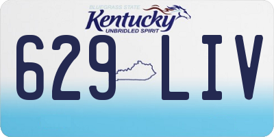 KY license plate 629LIV