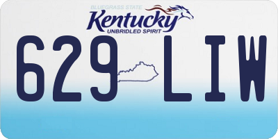 KY license plate 629LIW