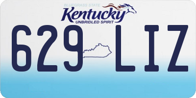 KY license plate 629LIZ