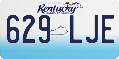KY license plate 629LJE