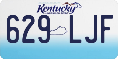 KY license plate 629LJF