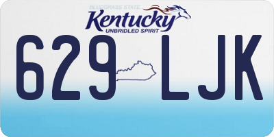 KY license plate 629LJK