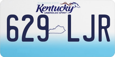KY license plate 629LJR