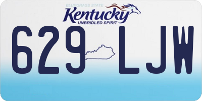 KY license plate 629LJW