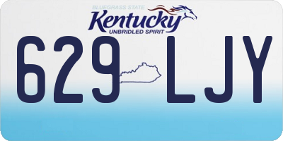 KY license plate 629LJY