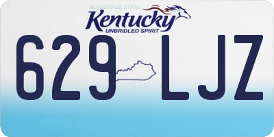 KY license plate 629LJZ