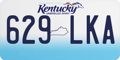 KY license plate 629LKA