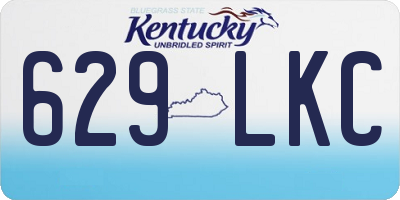 KY license plate 629LKC