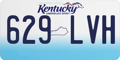 KY license plate 629LVH