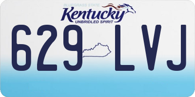 KY license plate 629LVJ