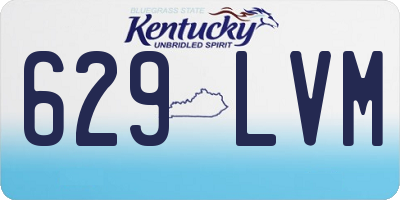 KY license plate 629LVM