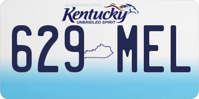 KY license plate 629MEL