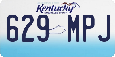 KY license plate 629MPJ