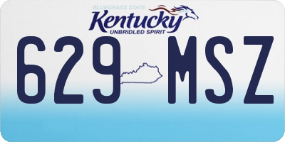 KY license plate 629MSZ